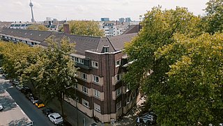 Außenansicht des Mehrfamilienhauses der BWB Düsseldorf.