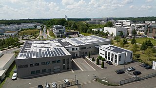 Vogelperspektive auf das Firmengelände der KIS Antriebstechnik GmbH