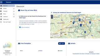 Screenshot des Dashboards der Urban Data Platform. Zu sehen sind mehrere interaktive Datenvisualisierungen, darunter Kartenansichten mit Verkehrsdaten, Diagramme zu Luftqualität usw. Das Dashboard enthält Filteroptionen, Zeitverläufe und farbliche Markierungen zur schnellen Orientierung.